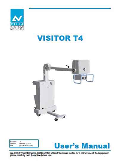 Инструкция пользователя, User manual на Рентген Visitor T4