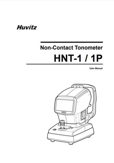 Инструкция пользователя, User manual на Офтальмология HNT-1/1P Бесконтактный тонометр