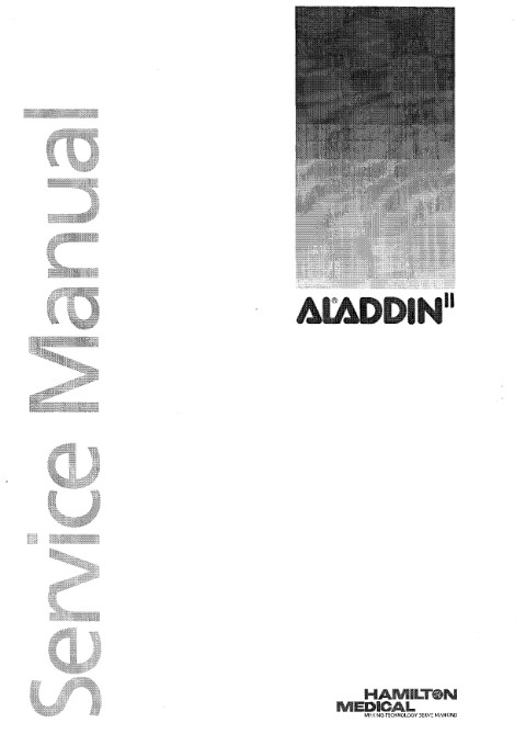 Сервисная инструкция, Service manual на ИВЛ-Анестезия Aladdin II