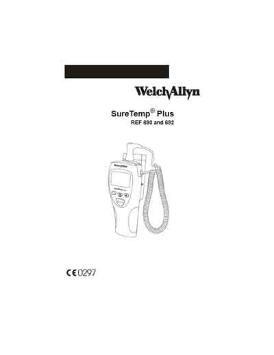 Инструкция по эксплуатации, Operation (Instruction) manual на Диагностика Электротермометр SureTemp Plus REF 690 and 692