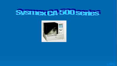 Техническая документация, Technical Documentation/Manual на Анализаторы-Коагулометр CA-500 series Engineers training