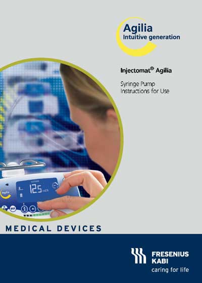 Инструкция пользователя, User manual на Разное Шприцевой дозатор Injectomat Agilia