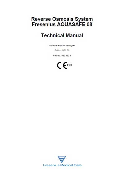 Техническая документация, Technical Documentation/Manual на Разное Система осмотическая Aquasafe 08
