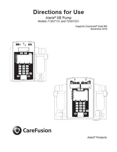 Инструкция пользователя, User manual на Разное Инфузомат Alaris SE Models 7130/7131 and 7230/7231