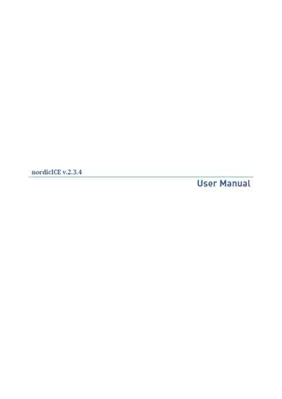 Инструкция пользователя, User manual на Рентген ПО nordicICE функциональная диагностика для МРТ