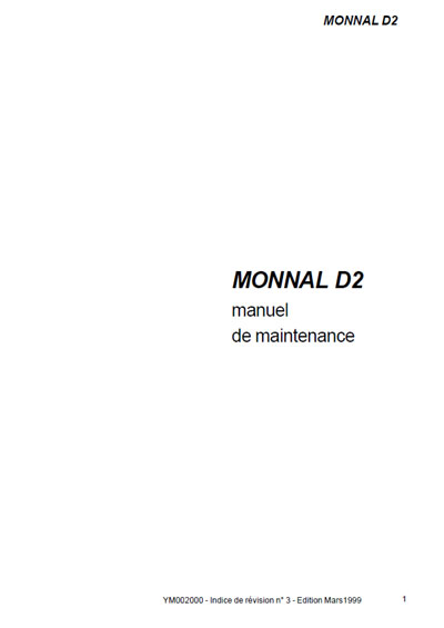 Инструкция по техническому обслуживанию, Maintenance Instruction на ИВЛ-Анестезия Monnal D2