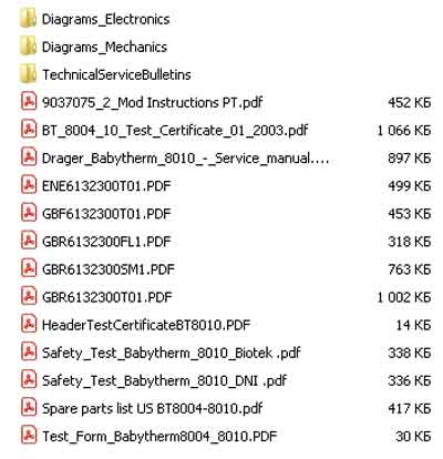 Сервисная инструкция, Service manual на Инкубатор Кювез реанимационный Babytherm 8004/8010