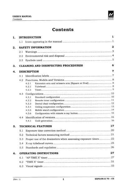 Руководство пользователя, Users guide на Рентген Explor-X 70