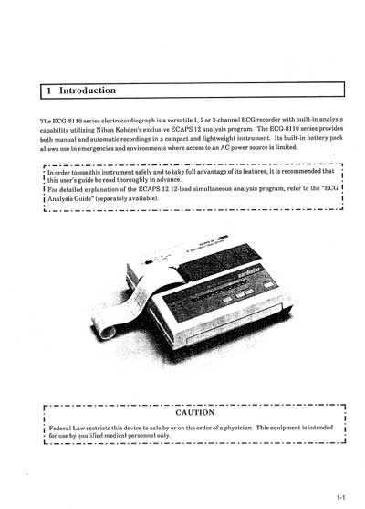 Эксплуатационная и сервисная документация, Operating and Service Documentation на Диагностика-ЭКГ Cardiofax ECG-8110