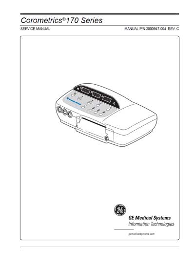 Сервисная инструкция, Service manual на Мониторы Corometrics серии 170 Rev.C