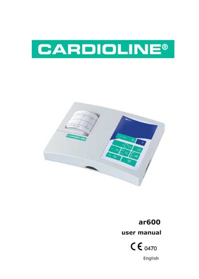 Инструкция пользователя, User manual на Диагностика-ЭКГ AR 600