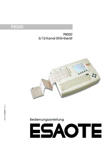 Инструкция по эксплуатации, Operation (Instruction) manual на Диагностика-ЭКГ P8000