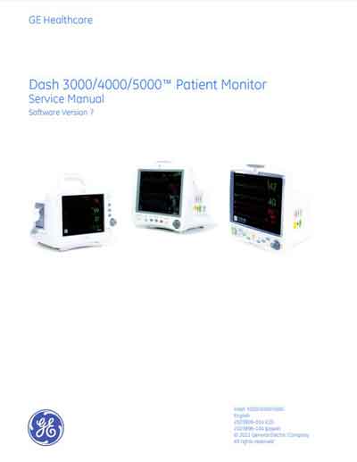 Сервисная инструкция, Service manual на Мониторы Dash 3000/4000/5000 (V7) 2011