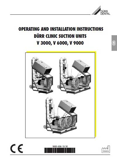 Инструкция по монтажу и эксплуатации, Installation and operation на Стоматология Аспираторные узлы V-Series